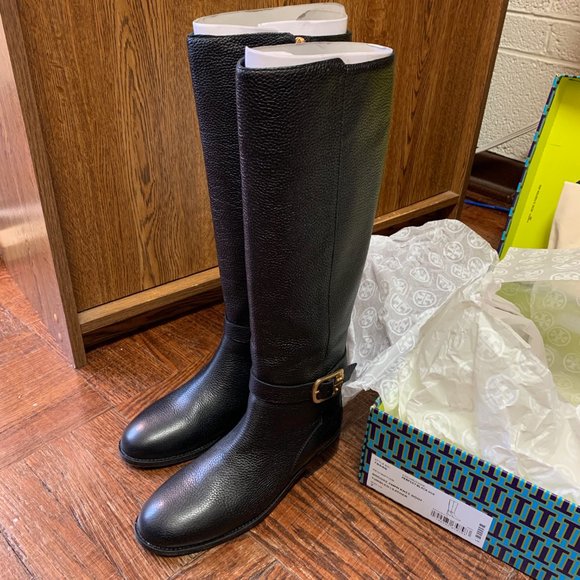 TORY BURCH Brooke Knee Boot (Perfect Black), Size 7 - Picture 7 of 10